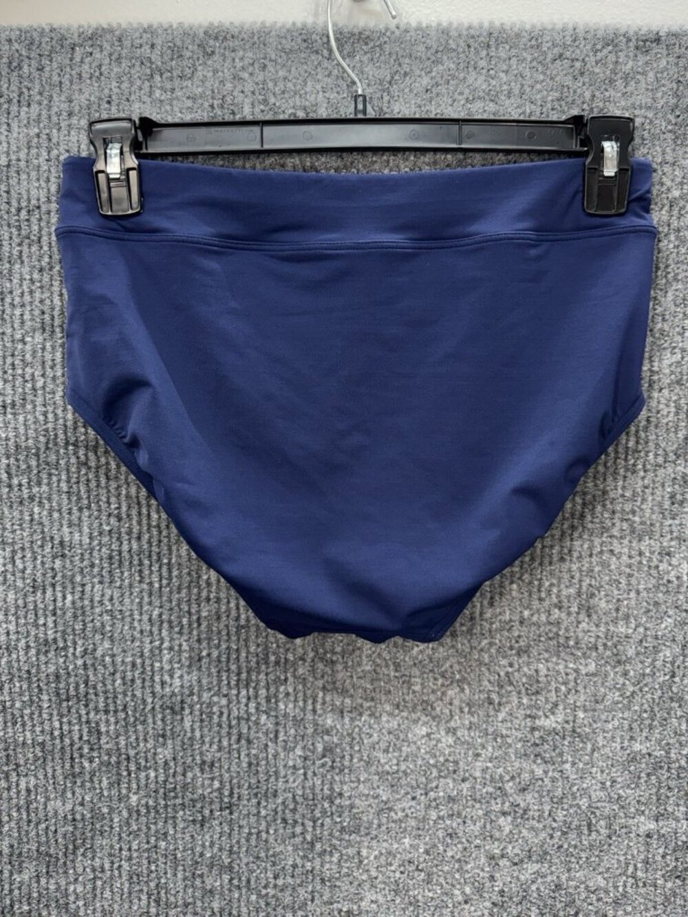 Lands End High Waisted Bikini Swim Bottoms Womens 10 Navy Blue 450494 - Picture 2 of 9